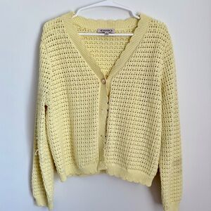 Nanette Lepore Women's Yellow Cardigan Sweater